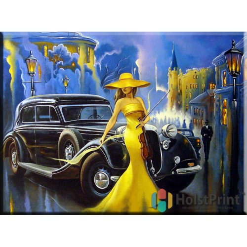 "Девушка в желтом платье", , 168.00 грн., IRR777154, , Картины Абстракция (Репродукции картин)